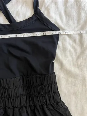 Free People Movement Athletic Romper Runsie Skort Black Sz Medium Black thumbnail 7