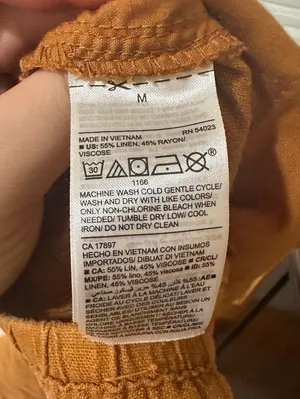Old Navy Linen Blend Pants Mustard thumbnail 3