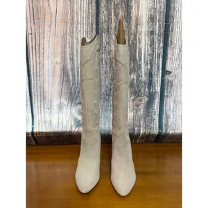 Marc Fisher Women's Taupe Knee High Western‎ Boots Size 7 thumbnail 6