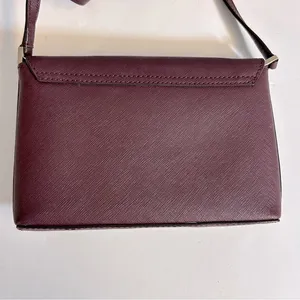 Kate Spade Sally Newbury Lane Burgundy Mulled Wine Crossbody Leather‎ Bag thumbnail 3