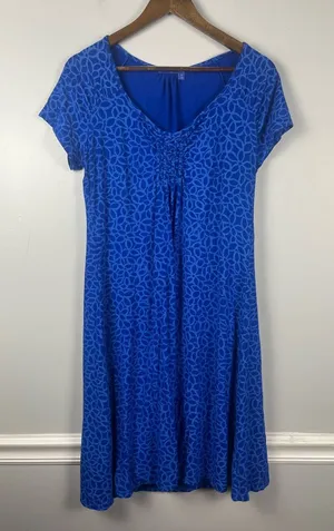 Fresh produce blue Augustine stretchy casual dress size medium thumbnail 1
