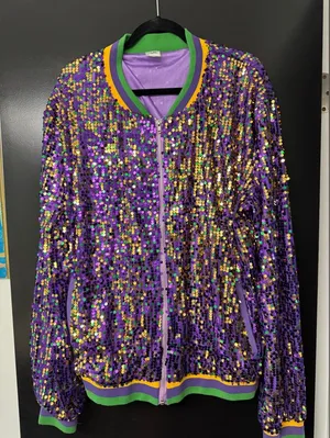 Mardi Gras jacket Purple Size 3X thumbnail 1