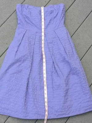 J. Crew Purple Crinkle Pattern Strapless Dress with Pockets thumbnail 12