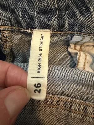 PACSUN High Rise Straight Denim Jeans Acid Wash 90's Size 26 thumbnail 12