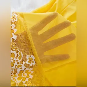NWT New Fashion Yellow Lace Nightgown Slip Dress Size S thumbnail 7