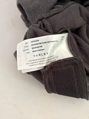 Varley Brushed Rib Slim Cuff Pant 27.5" in Black Marl thumbnail 6