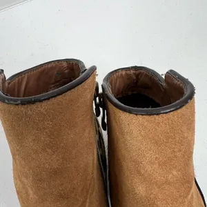 Very Volatile Size 7.5 Bootie Chatter Leopard Leather Calf Hair Stack Heel Brown thumbnail 10