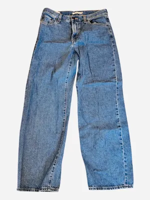 Levi’s Baggy Dad Jeans Denim Blue Mid Rise 27 Retro 90s Straight Leg thumbnail 4
