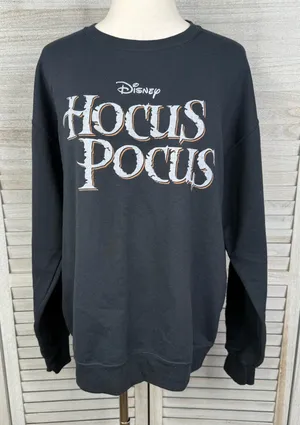 DISNEY Hocus Pocus Crewneck Sweatshirt Black/Multi-Medium thumbnail 1