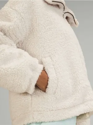 Lululemon Cinchable Fleece Zip Up Jacket in White Opal Size 4 thumbnail 6