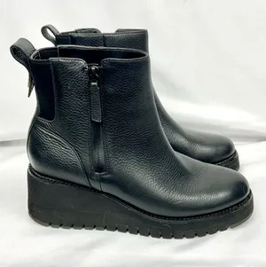 Cole Haan ZERØGRAND City Wedge Chelsea Boots Sz 6.5 Booties Leather Side-Zip thumbnail 1