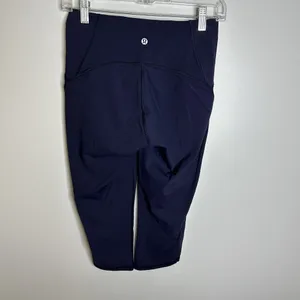 Women's Lululemon Size 6‎ Lean In Crop Midnight Navy Leggings High Rise thumbnail 3