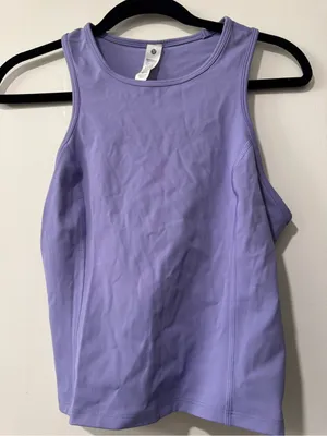 NWT LULULEMON - Nulux Racerback Cropped Run Tank Dark Lavender - $68 - 8 thumbnail 1