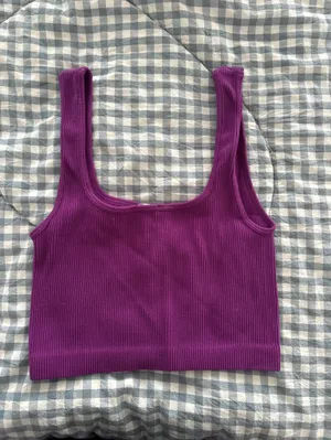 Zara Ribbed Magenta Tank Top thumbnail 2