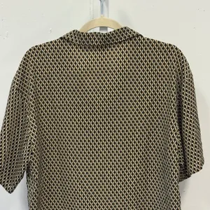 Peppermayo Geometric Diamond Print 2 Piece Set Shirt Wide Leg Pants Brown US 4 thumbnail 5