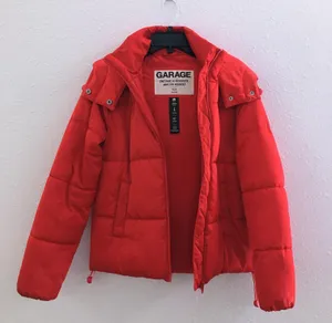 Garage Red Puffer Drop Shoulder Jacket thumbnail 1