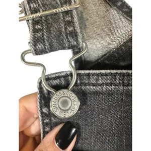 Levi's Black One Piece Carpenter BIB Tapered Leg Denim Jean Overall Women Sz 26 thumbnail 5
