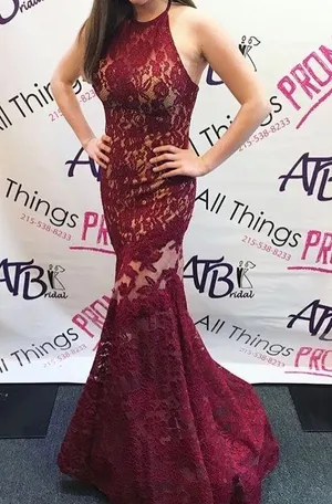 Lace Prom Dress thumbnail 1