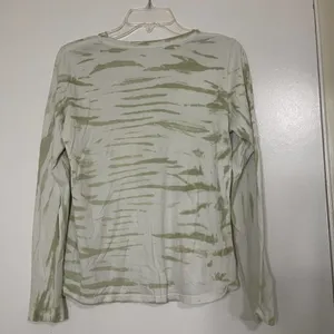 Reformation Jeans Green zebra stripe long sleeve lightweight cotton shirt Small thumbnail 4
