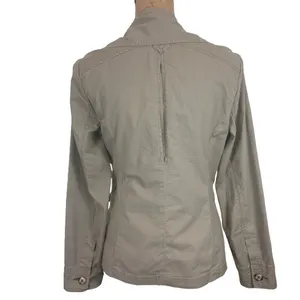 Cabi 904 Womens Khaki Tan Ripstop Military Safari Jacket Double Breasted Small thumbnail 2