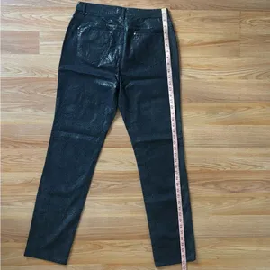 Lafayette 148 Black Shimmer Snakeskin Slim Leg Jeans Size 10 thumbnail 11