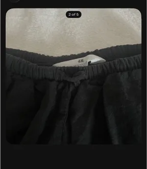 H&M Black Linen Pants thumbnail 2