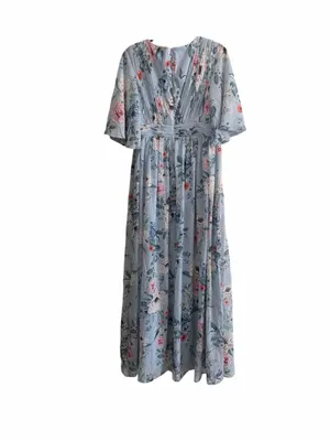 NWT Adrianna Papell Floral Print V-Neck Maxi Dress Size 8 thumbnail 2