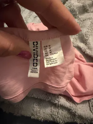 H&M Divided Light Pink Cropped Camisole, Sz M thumbnail 3