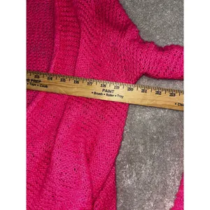 Abercrombie & Fitch Open Front Sweater Wool Blend Boho Drape Hem‎ Pink M/l thumbnail 4