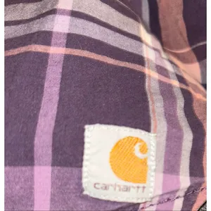 Carhartt Shirt L 3/4 Roll Tab Sleeve Pockets Button Up Plaid thumbnail 5