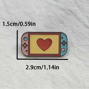 Heart Design Nintendo Switch Gaming Console Enamel Pin Blue thumbnail 2