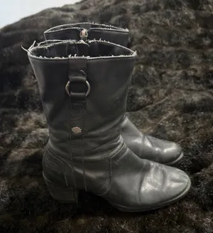 Harley-Davidson Serita Boots Women's Size 6 Black Shoes Biker Motorcycle thumbnail 1