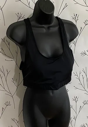 Fabletics Black Swim Top thumbnail 1