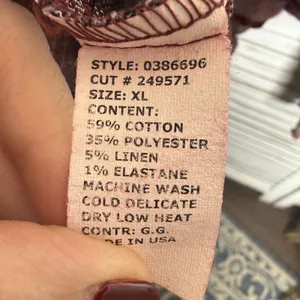 CUTLOOSE Women's XL Plaid Long Sleeve Shirtdress Maroon Burgundy Y2K Grunge thumbnail 12