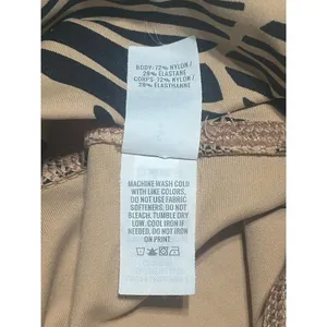 Aerie Beige Black Leaf Print High Rise Leggings Ankle Women's Sz Small Athletic thumbnail 5