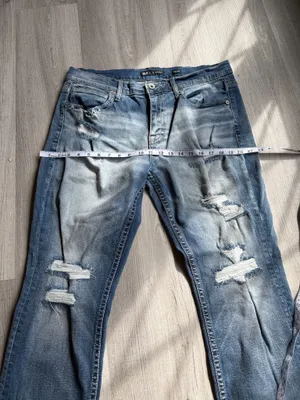BKE Jake Straight Jeans Men’s Size 38x34 Distressed Denim thumbnail 5