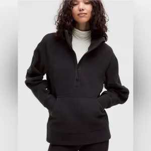 Lululemon Scuba Oversized‎ Funnel-Neck Half Zip Black Size M/L Fleece Sweatshirt thumbnail 8