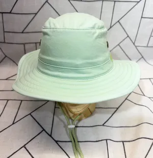 FADED Sloggers Sun Hat OS Mint‎ Green Cotton Wide Brim Chin Strap Gardening thumbnail 1