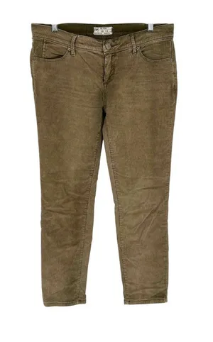 Free People Corduroy Pants Olive Green Size 28 Grunge Utilitarian Earthcore thumbnail 1