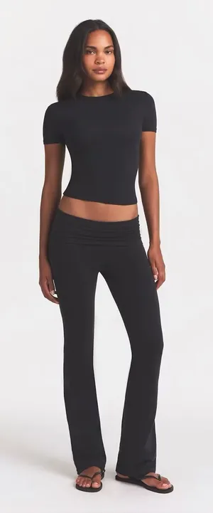 NWT Skims Cotton Jersey Fold over Pants in soot size XL thumbnail 1