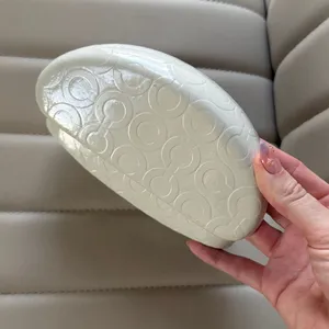 Vintage Coach Brown White Sunglasses Case Glassrs Holder Snaps Close thumbnail 3
