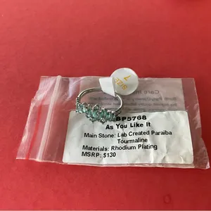 Bomb Party RBP5768 “As You Like It” LC Tourmaline on Rhodium Size 7 Ring NWT thumbnail 5