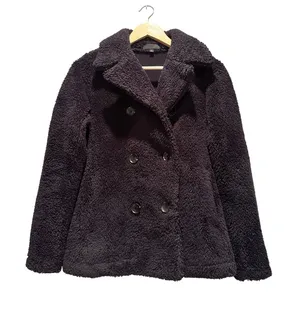 Uniqlo Black Fleece Double Breasted Pea Coat‎ Jacket Size Small thumbnail 1