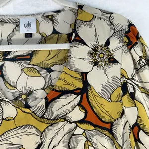 CAbi L Large‎ Sequel Blouse Floral V-Neck Smocked Poet Sleeves #3954 Women's thumbnail 7