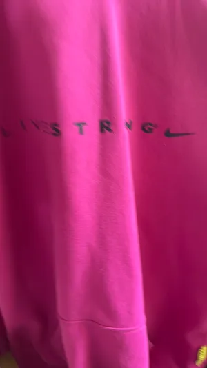 Nike LIVESTRONG Therma-FIT Pink Hoodie Women’s Large L Fleece Athletic Sweatshirt thumbnail 6
