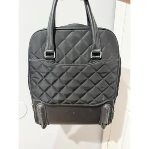 Knomo Scala Wheeled Black Business Quilted Rolling Bag Travel‎ Laptop Work thumbnail 6