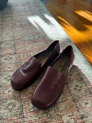 Red Leather Loafers Size 9 thumbnail 2