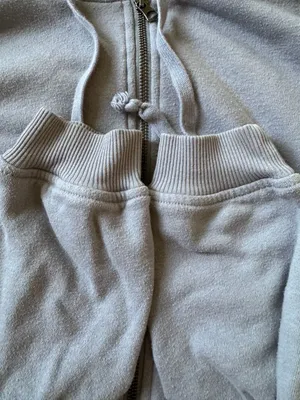 American Eagle Size S Women's Full-Zip Cropped Hoodie in Dusty Blue thumbnail 7