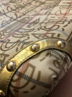 Coach Heritage Limited Edition Gold Graffiti Tattersall Tote F13188 16” x 13” XL thumbnail 7