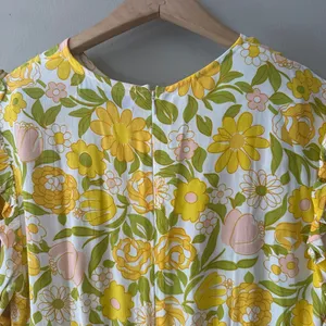 Faithfull The Brand Jean-Marie Yellow Floral Midi Dress Size 6/M thumbnail 5